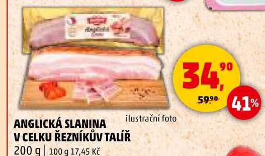 ANGLICKÁ SLANINA V CELKU ŘEZNÍKŮV TALÍŘ, 200 g 