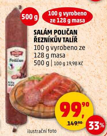 SALÁM POLIČAN ŘEZNÍKŮV TALÍŘ, 100 g 