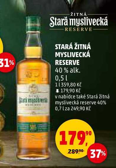 STARÁ ŽITNÁ MYSLIVECKÁ RESERVE 40% alk., 0,5 l