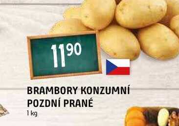 Brambory konzumní pozdní prané 1kg