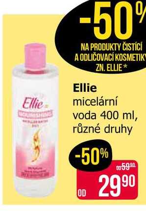 Ellie micelární voda 400 ml, různé druhy