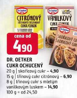 Dr. Oetker cukr ochucený 20g vybrané druhy v akci