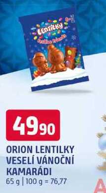 Orion Lentilky veselí vánoční kamarádi 65g