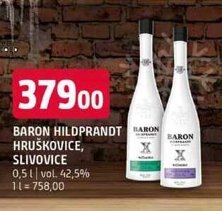 Baron, hildprandt hruškovice slivovice 0.5l