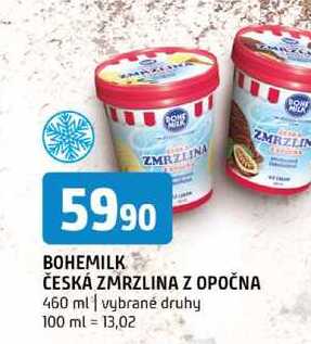 Bohemilk česká zmrzlina z opočna 460 ml vybrané druhy 