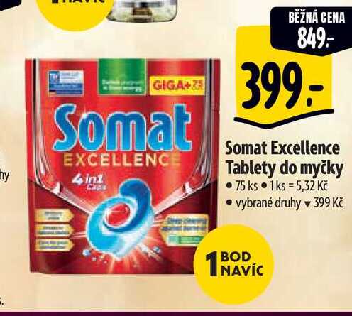  Somat Excellence Tablety do myčky • 75 ks 