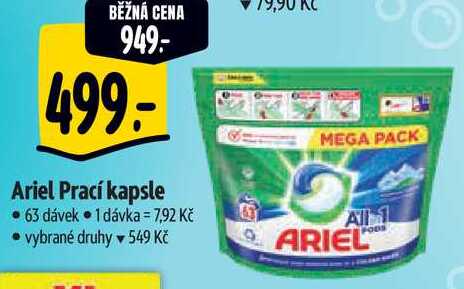 Ariel Prací kapsle, 63 dávek