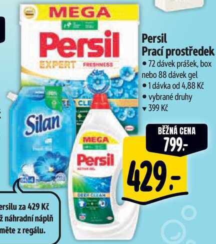 Persil Prací prostředek, 72 dávek prášek, box nebo 88 dávek gel 