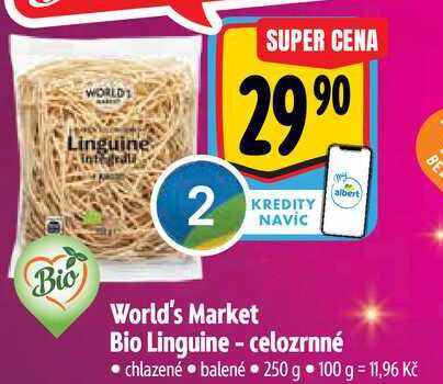 World's Market Bio Linguine - celozrnné, 250 g