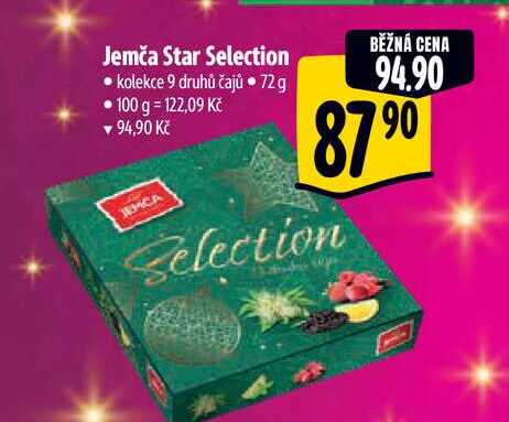 Jemča Star Selection  kolekce 9 druhů čajů  72 g 