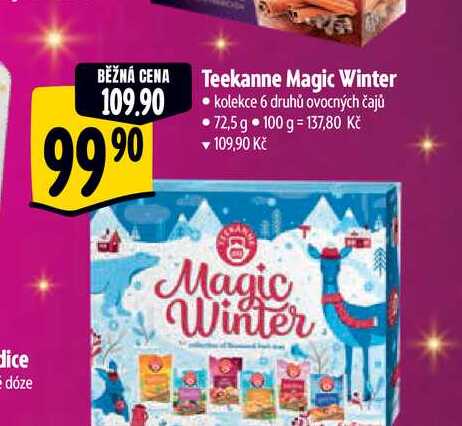   Teekanne Magic Winter kolekce 6 druhů ovocných čajů 72,5 g 