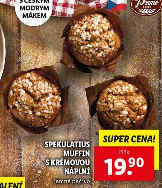 SPEKULATIUS MUFFIN S KRÉMOVOU NÁPLNÍ, 100 g