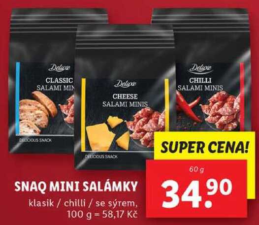 SNAQ MINI SALÁMKY, 60 g