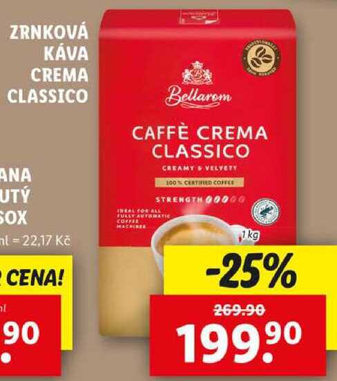 ZRNKOVÁ KÁVA CREMA CLASSICO, 1 kg