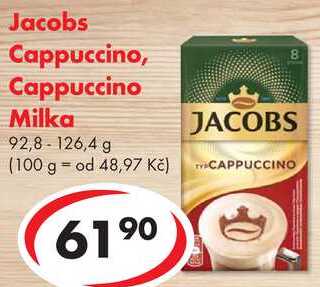 Jacobs Cappuccino, Cappuccino Milka, 92,8-126,4 g 