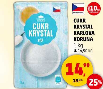 CUKR KRYSTAL KARLOVA KORUNA, 1 kg  v akci