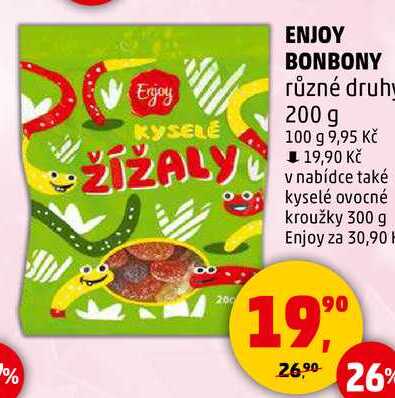 ENJOY BONBONY různé druhy, 200 g 