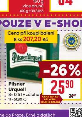 Pilsner Urquell 8x 0,5l v akci