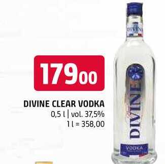 Divine clear Vodka 37,5% 0.5l v akci