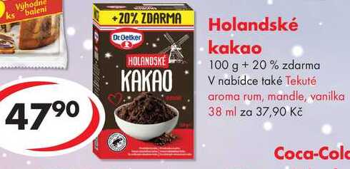 Holandské kakao, 100 g + 20% zdarma 