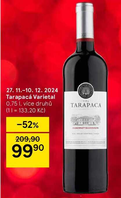 Tarapacá Varietal, 0.75 l, více druhů 