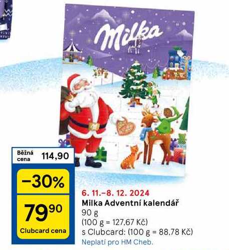 Milka Adventní kalendář, 90 g