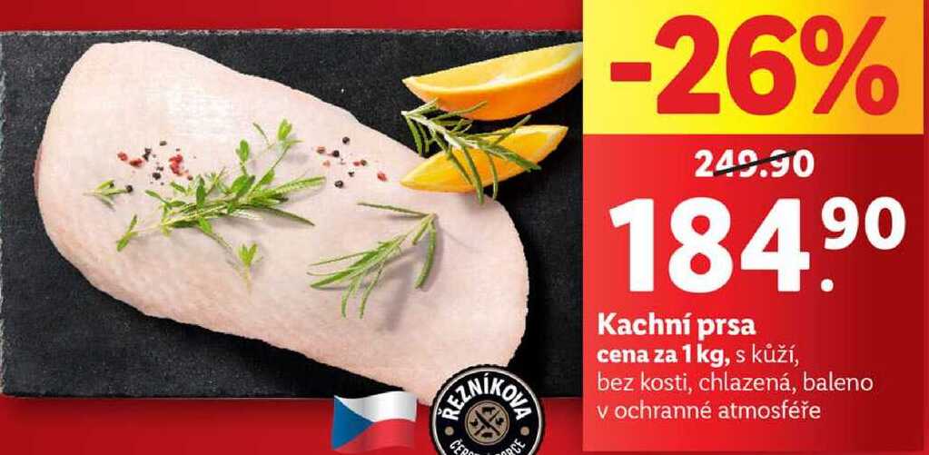 Kachní prsa, cena za 1 kg