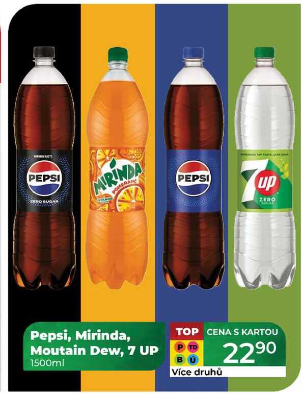 Pepsi, Mirinda, Moutain Dew, 7 UP 1500ml 