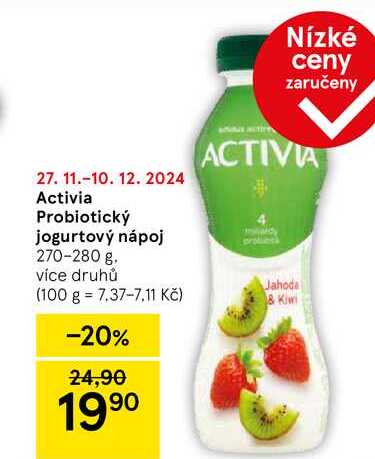 Activia Probiotický jogurtový nápoj, 270-280 g