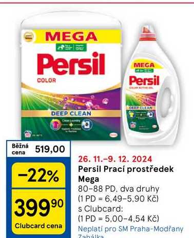 Persil Prací prostředek Mega 80-88 PD, dva druhy 