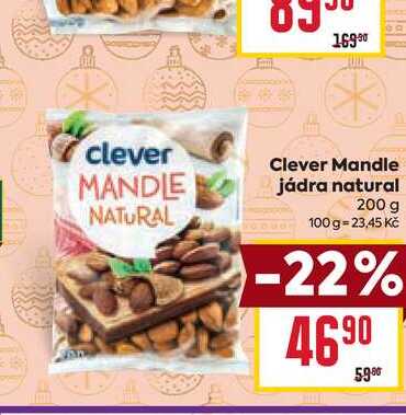 Clever Mandle jádra natural 200 g