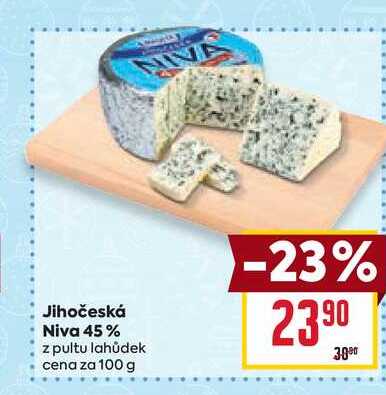 Jihočeská Niva 45% z pultu lahůdek cena za 100 g 