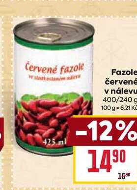 Fazole červené v nálevu 400/240 g 