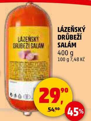 LÁZEŇSKÝ DRŮBEŽÍ SALÁM, 400 g 