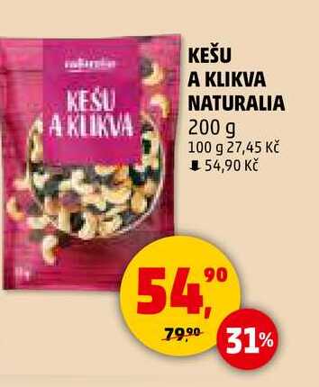 KEŠU A KLIKVA NATURALIA, 200 g