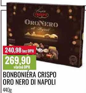 BONBONIERA CRISPO ORO NERO DI NAPOLI 440g 