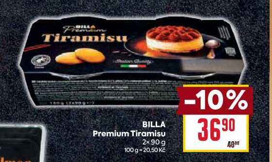 BILLA Premium Tiramisu 2x 90 g