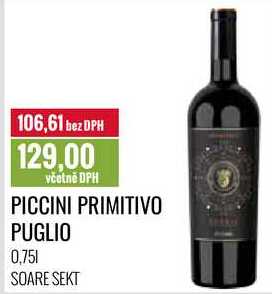 PICCINI PRIMITIVO PUGLIO 0,75l