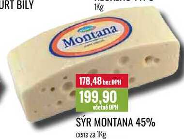 SÝR MONTANA 45% cena za 1Kg 