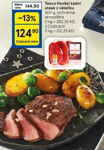 Tesco Hovězí zadní cena steak z válečku, 400 g