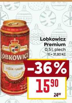 Lobkowicz Premium 0,51, plech