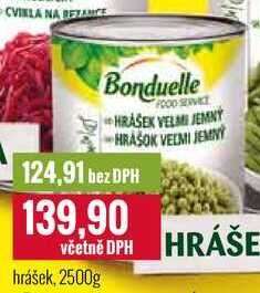 Bonduelle hrášek, 2500g 