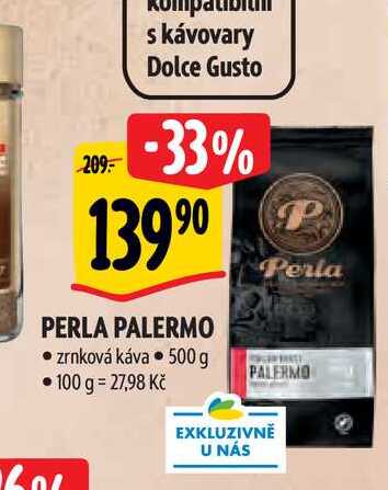   PERLA PALERMO zrnková káva • 500 g 