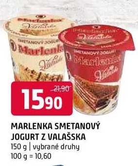 Marlenka smetanový jogurt z valašska 150 g vybrané druhy 