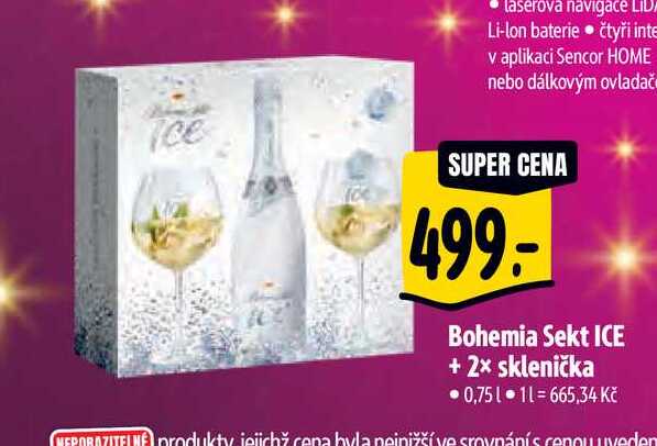   Bohemia Sekt ICE + 2x sklenička • 0,75 l