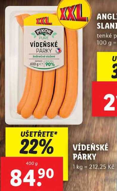 VÍDEŇSKÉ PÁRKY, 400 g