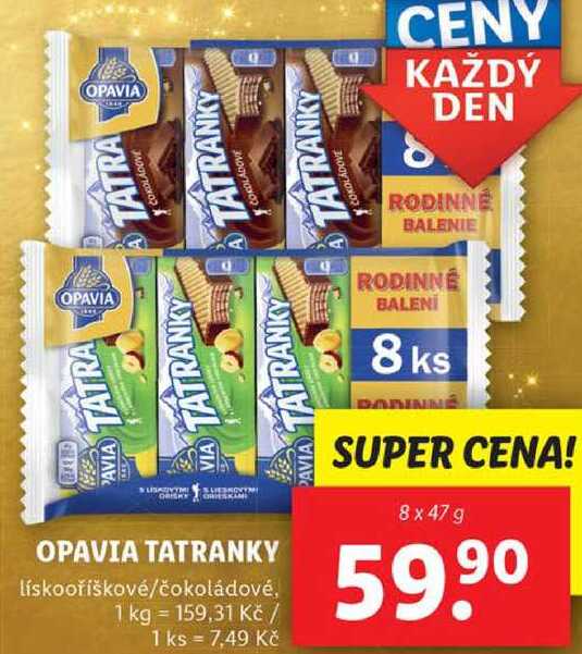 OPAVIA TATRANKY, 8x 47 g