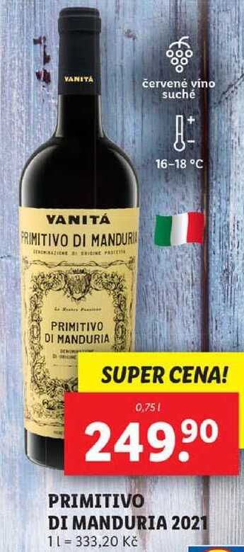 PRIMITIVO DI MANDURIA 2021, 0,75 l