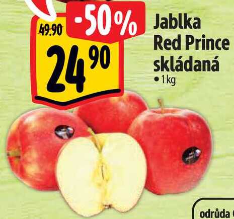 Jablka Red Prince skládaná, 1 kg