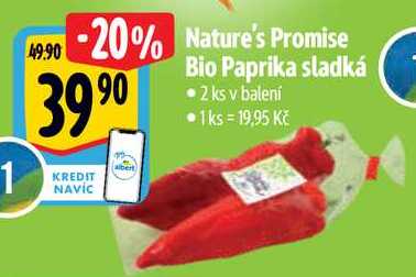 Nature's Promise Bio Paprika sladká, 2 ks